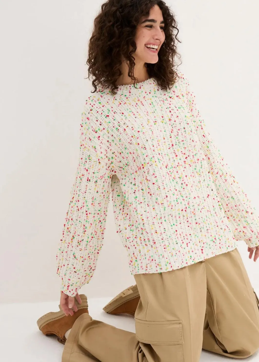 Hot Oversized Grobstrick-Pullover Damen Bekleidung·Umstandsmode|Bekleidung·Jeans