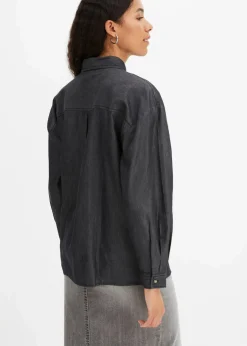 Damen bonprix Bekleidung·Jacken & Mäntel|Nachhaltigere Materialien|Oversized Jeanshemd aus Bio-Baumwolle