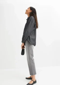 Damen bonprix Bekleidung·Jacken & Mäntel|Nachhaltigere Materialien|Oversized Jeanshemd aus Bio-Baumwolle