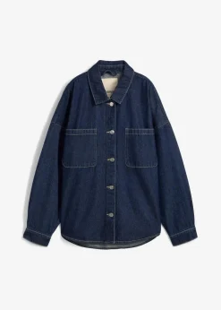 Damen bonprix Bekleidung·Hosen|Nachhaltigere Materialien|Oversized Jeans-Overshirt aus Bio-Baumwolle