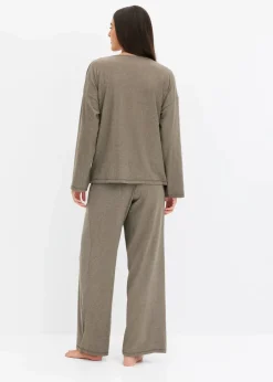 Damen bonprix Wäsche·Homewear|Wäsche·Nachtwäsche|Oversized Loungewear Hausanzug aus weicher Rippe