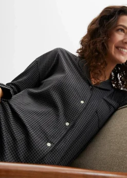 Damen bonprix Wäsche·Basics|Wäsche·Nachtwäsche|Oversized Nachthemd aus reiner Baumwolle
