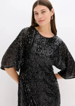 Damen bonprix Festliche Mode|Kleider|Oversized Paillettenkleid