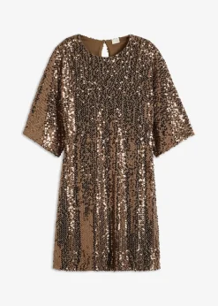 Damen bonprix Bekleidung·Pullover & Strickjacken|Kleider|Oversized Paillettenkleid