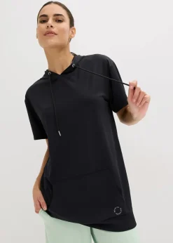 Damen bonprix Bekleidung·Sweat|Sportbekleidung|Oversized Sport-Shirt mit Kapuze, schnelltrocknend