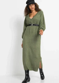 Damen bonprix Strickmode|Kleider|Oversized Strickkleid in Midilänge