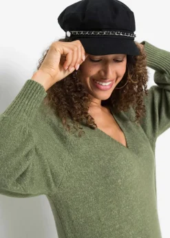 Damen bonprix Strickmode|Kleider|Oversized Strickkleid in Midilänge