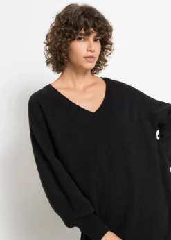 Damen bonprix Strickmode|Kleider|Oversized Strickkleid in Midilänge