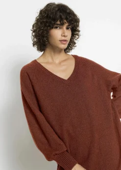 Damen bonprix Strickmode|Kleider|Oversized Strickkleid in Midilänge