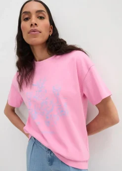 Damen bonprix Nachhaltigere Materialien|Shirts & Tops|Oversized T-Shirt aus Bio-Baumwolle