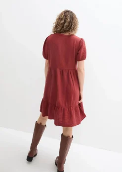 Damen bonprix Kleider|Bekleidung·Pullover & Strickjacken|Oversized-Kleid aus Baumwoll-Musselin
