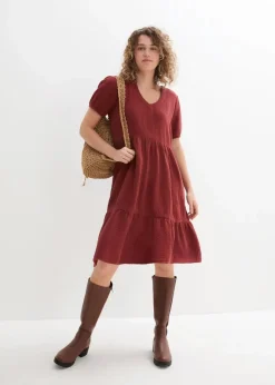 Damen bonprix Kleider|Bekleidung·Pullover & Strickjacken|Oversized-Kleid aus Baumwoll-Musselin