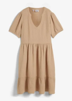 Damen bonprix Bekleidung·Pullover & Strickjacken|Kleider|Oversized-Kleid aus Baumwoll-Musselin