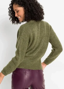 Damen bonprix Bekleidung·Umstandsmode|Bekleidung·Jeans|Oversized-Pullover in Wickeloptik