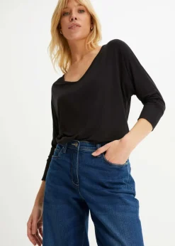 Damen bonprix Nachhaltigere Materialien|Shirts & Tops|Oversized-Shirt aus fließender Viskose