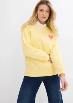 Damen bonprix Sweat|Bekleidung·Blusen & Tuniken|Oversized-Sweatshirt aus Bio-Baumwolle