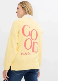 Damen bonprix Sweat|Bekleidung·Blusen & Tuniken|Oversized-Sweatshirt aus Bio-Baumwolle