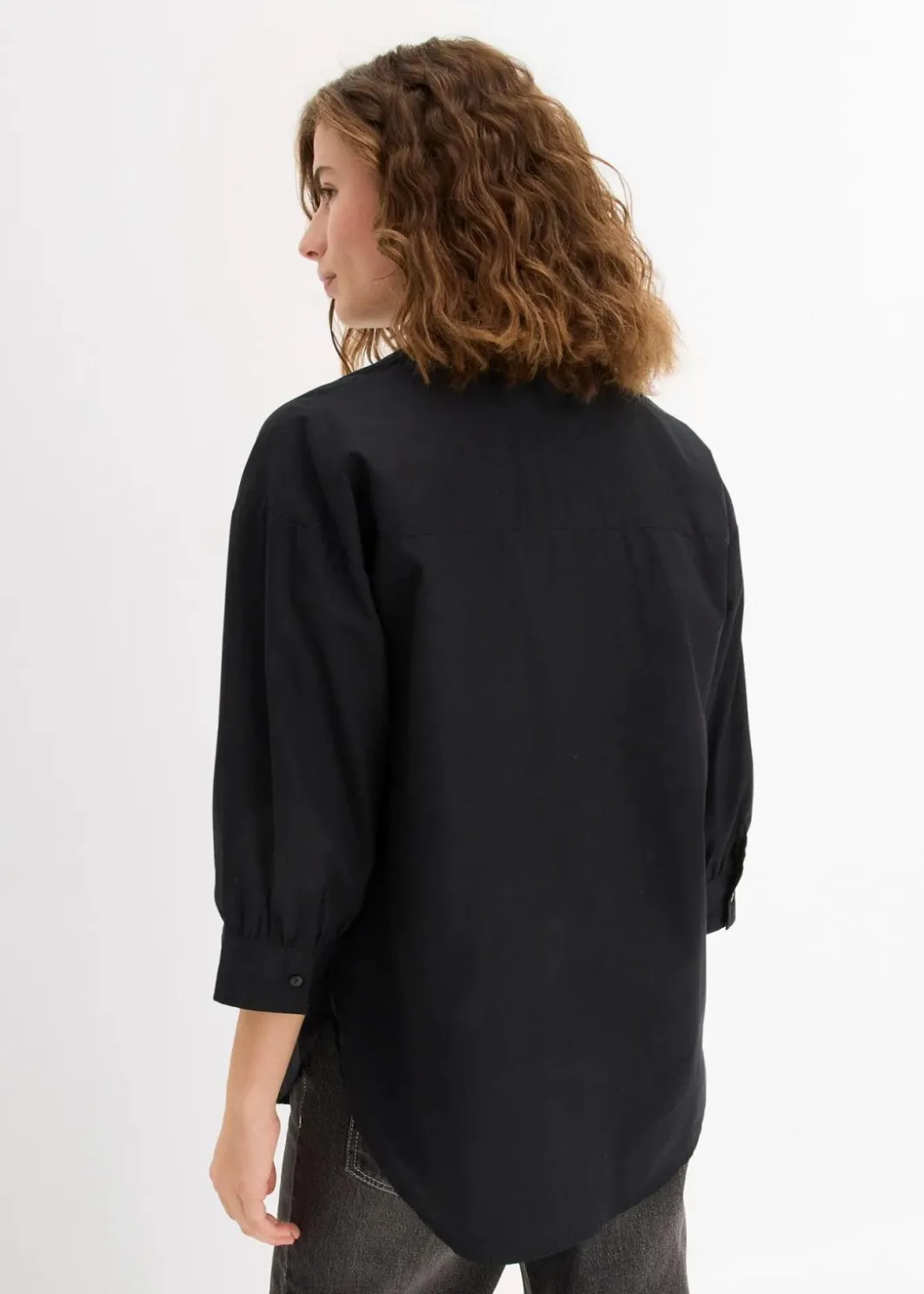 Best Oversize-Hemd aus Baumwolle mit 3/4 Arm Damen Blusen & Tuniken|Bekleidung·Jacken & Mäntel