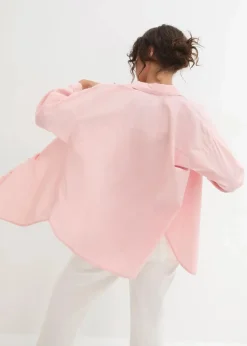 Damen bonprix Blusen & Tuniken|Bekleidung·Jacken & Mäntel|Oversize-Hemd aus Baumwolle mit 3/4 Arm