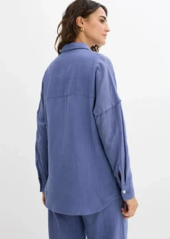 Damen bonprix Blusen & Tuniken|Zweiteiler & Sets|Oversize-Hemd aus luftigem Musselin
