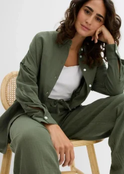 Oversize-Hemd aus luftigem Musselin Damen Bekleidung·Jacken & Mäntel|Zweiteiler & Sets