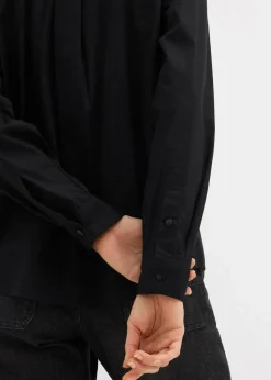 Damen bonprix Blusen & Tuniken|Bekleidung·Jacken & Mäntel|Oversize-Hemd mit Kontrast Tasche