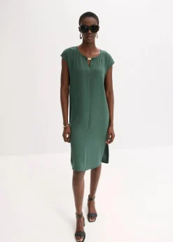 Damen bonprix Bekleidung·Pullover & Strickjacken|Kleider|Oversize-Kleid aus strukturiertem Crêpe
