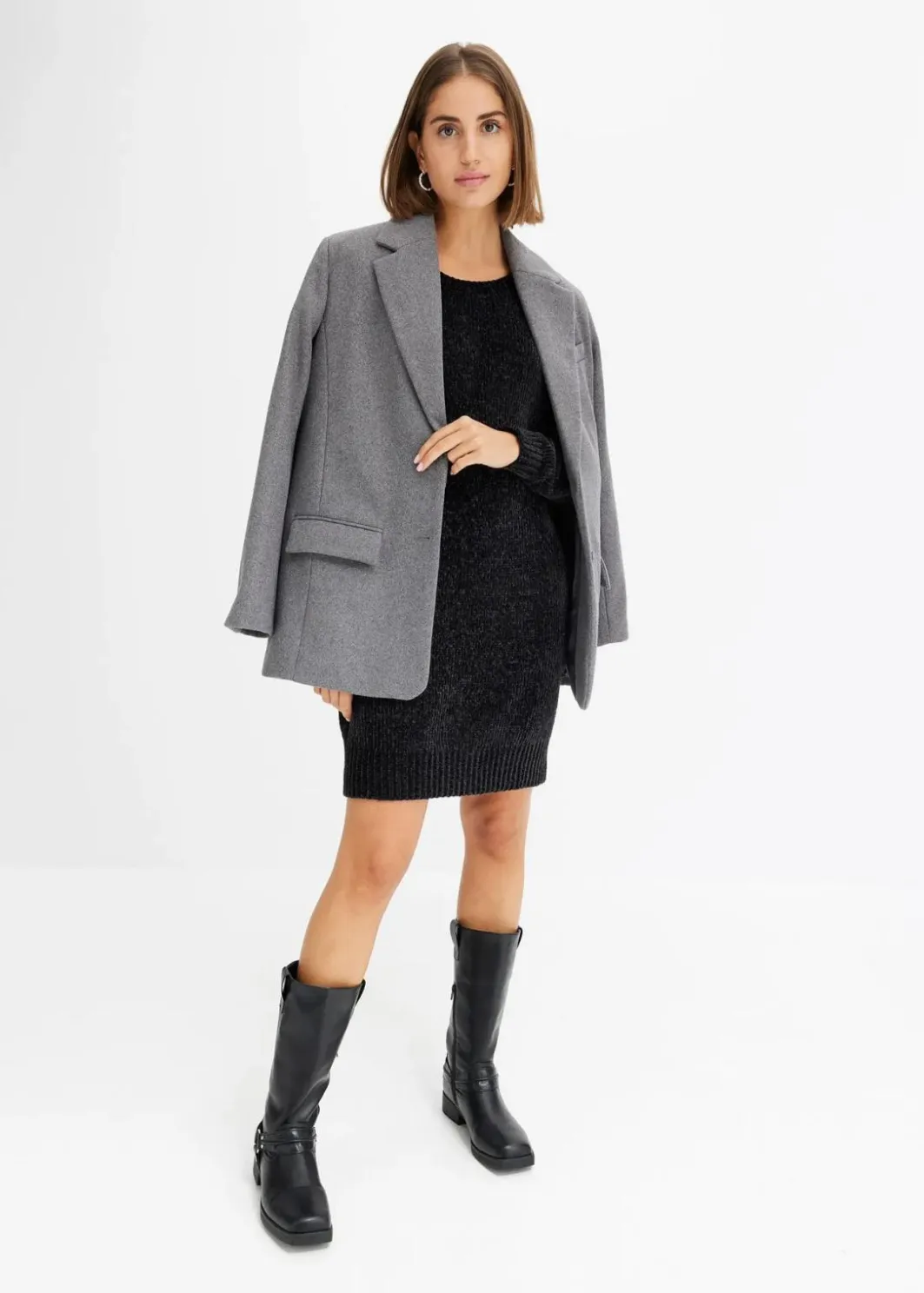 Damen bonprix Bekleidung·Pullover & Strickjacken|Kleider|Oversize-Kleid in Strick
