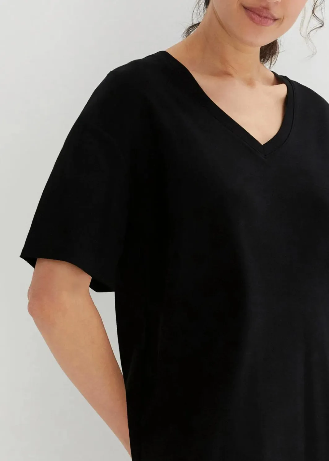 Damen bonprix Bekleidung·Röcke|Bekleidung·Pullover & Strickjacken|Oversize-Kleid mit aus reiner Baumwolle (2er Pack)
