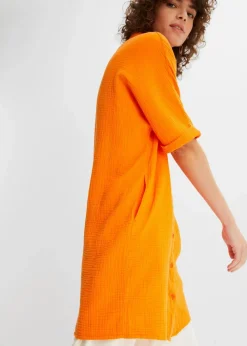 Damen bonprix Blusen & Tuniken|Bekleidung·Jacken & Mäntel|Oversize-Longbluse aus softem Musselin