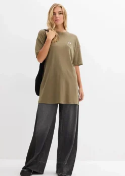 New Oversize-Longshirt aus reiner Bio-Baumwolle Damen Nachhaltigere Materialien|Shirts & Tops