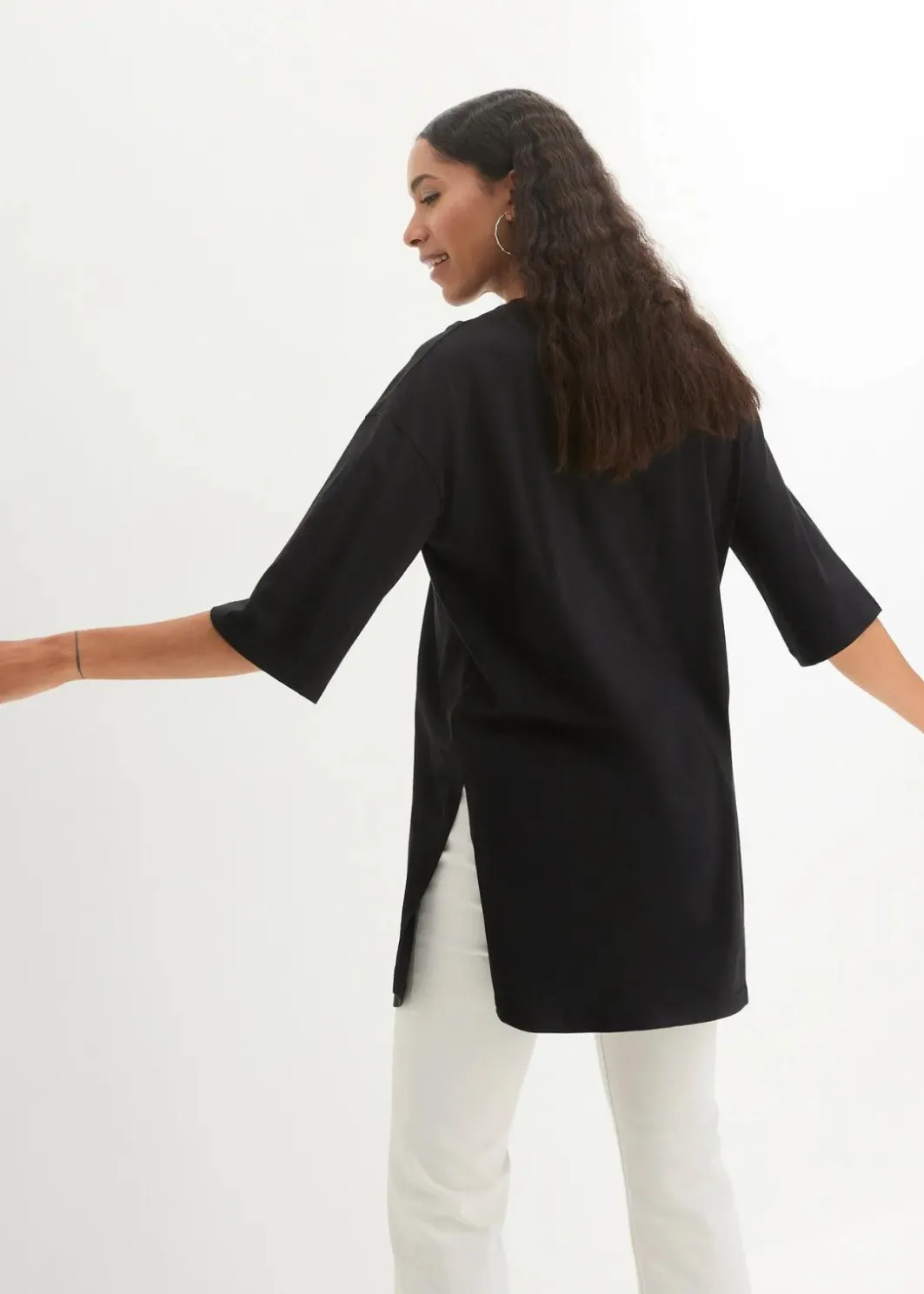 Best Oversize-Longshirt aus reiner Bio-Baumwolle Damen Shirts & Tops|Nachhaltigere Materialien