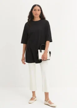 Best Oversize-Longshirt aus reiner Bio-Baumwolle Damen Shirts & Tops|Nachhaltigere Materialien
