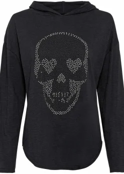 Outlet Oversize-Longshirt mit Kapuze Damen Shirts & Tops