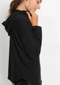 Outlet Oversize-Longshirt mit Kapuze Damen Shirts & Tops