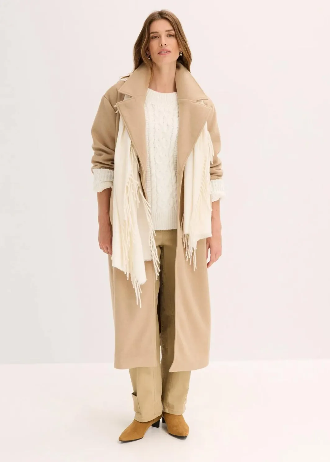 Damen bonprix Bekleidung·Hosen|Jacken & Mäntel|Oversize-Mantel in Wolloptik