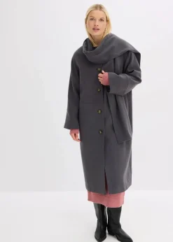 Sale Oversize-Mantel mit zwei dezenten Nahttaschen Damen Bekleidung·Hosen|Jacken & Mäntel