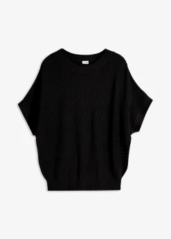 Damen bonprix Pullover & Strickjacken|Strickmode|Oversize-Pullover aus Baumwoll-Mix