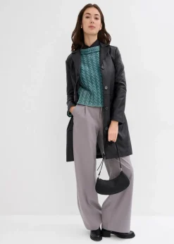 Damen bonprix Strickmode|Pullover & Strickjacken|Oversize-Pullover aus reiner Baumwolle