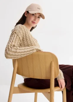 Hot Oversize-Pullover aus reiner Baumwolle Damen Strickmode|Pullover & Strickjacken