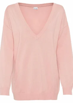 Damen bonprix Pullover & Strickjacken|Bekleidung·Jeans|Oversize-Pullover aus Viskose- mix