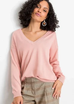 Damen bonprix Pullover & Strickjacken|Bekleidung·Jeans|Oversize-Pullover aus Viskose- mix