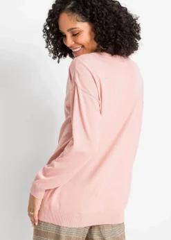 Damen bonprix Pullover & Strickjacken|Bekleidung·Jeans|Oversize-Pullover aus Viskose- mix