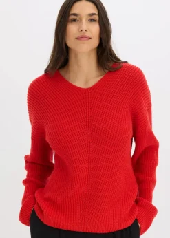 Damen bonprix Bekleidung·Umstandsmode|Strickmode|Oversize-Pullover aus Woll-Mix