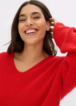 Damen bonprix Bekleidung·Umstandsmode|Strickmode|Oversize-Pullover aus Woll-Mix