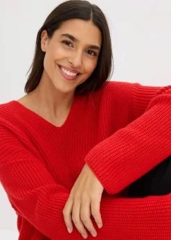 Damen bonprix Bekleidung·Umstandsmode|Strickmode|Oversize-Pullover aus Woll-Mix