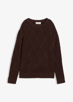 Damen bonprix Bekleidung·Umstandsmode|Pullover & Strickjacken|Oversize-Pullover aus Zopfstrick