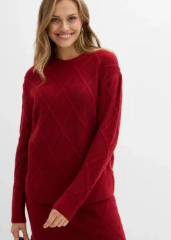 Damen bonprix Bekleidung·Umstandsmode|Pullover & Strickjacken|Oversize-Pullover aus Zopfstrick