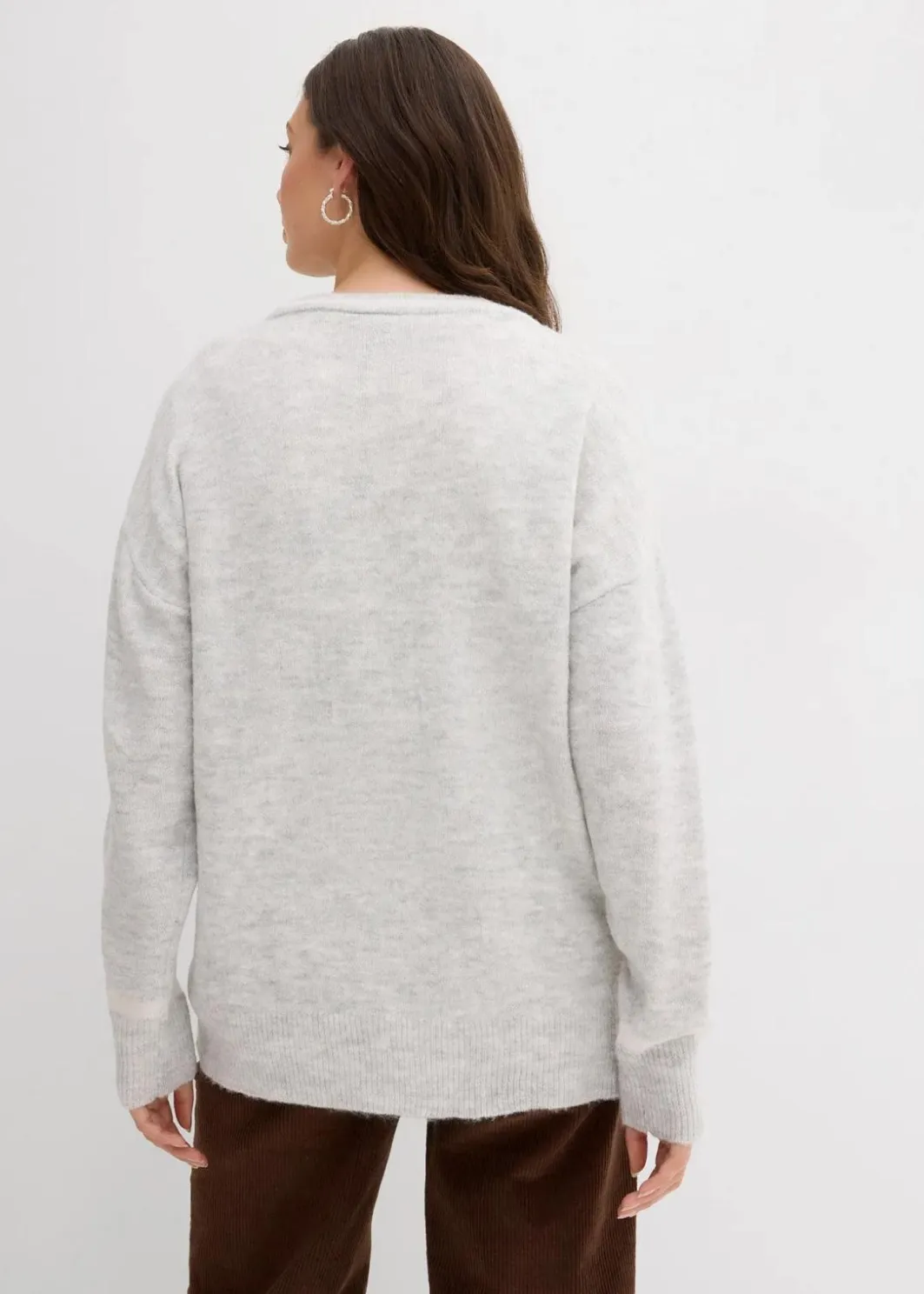 Best Oversize-Pullover mit überschnittener Schulter Damen Strickmode|Pullover & Strickjacken