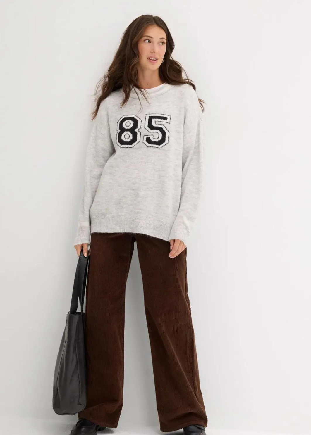 Best Oversize-Pullover mit überschnittener Schulter Damen Strickmode|Pullover & Strickjacken